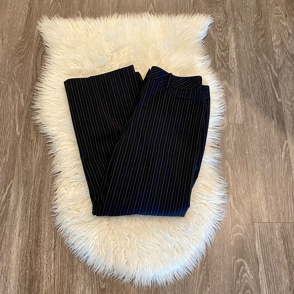 🌿2xHP🌿 Ann Taylor Loft Laura Fit Pinstripe Wide Leg Pants - Picture 5 of 11
